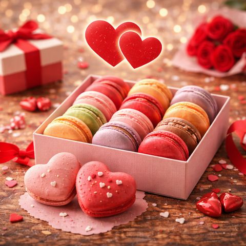 バレンタインデーのマカロンを表した画像