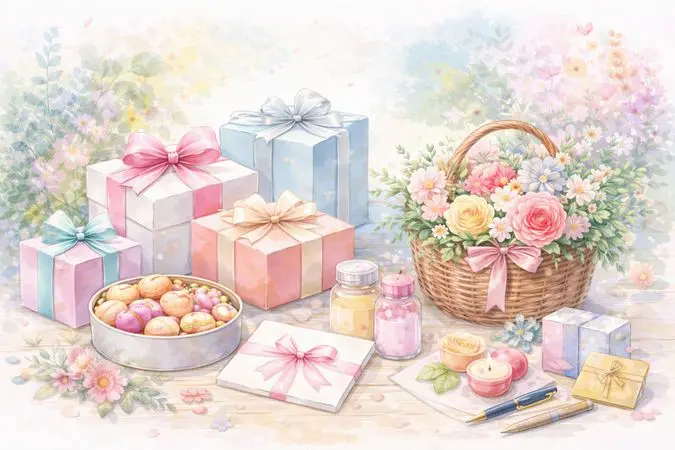 お祝いギフトのイラスト