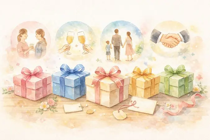 お祝いギフトのイラスト