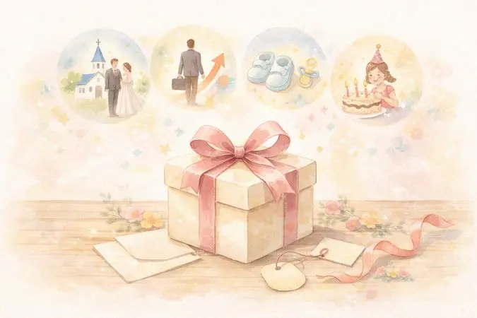 お祝いギフトのイラスト