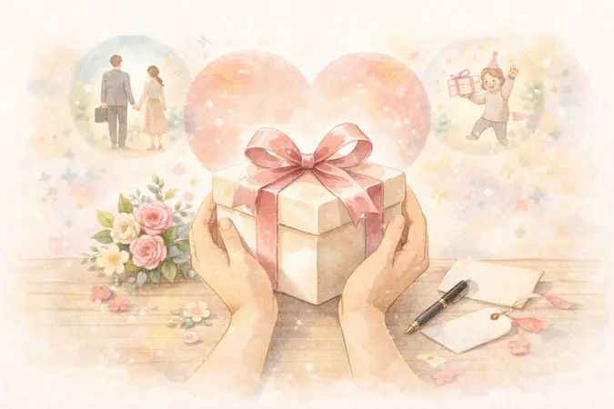 お祝いギフトのイラスト