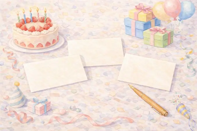 お祝いギフト添えるメッセージのイラスト