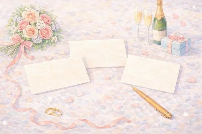 お祝いギフト添えるメッセージのイラスト