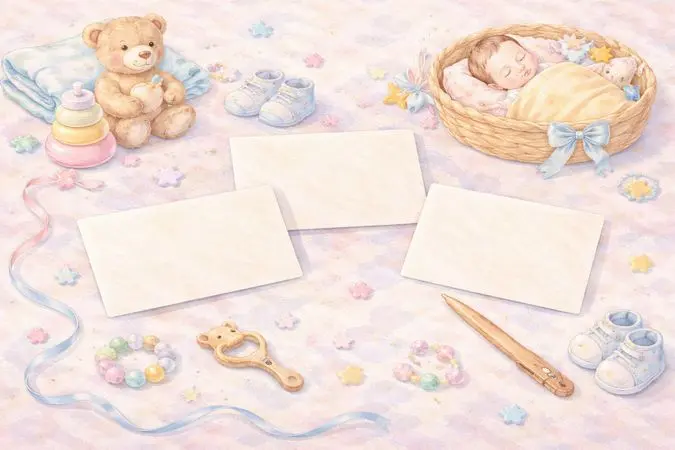 お祝いギフト添えるメッセージのイラスト