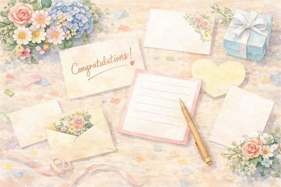 お祝いギフト添えるメッセージのイラスト